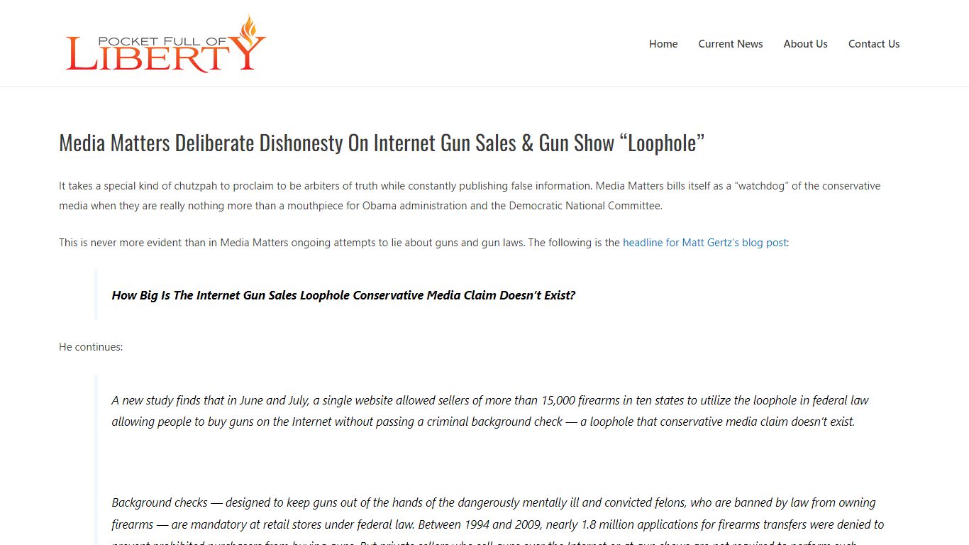 Media Matters Deliberate Dishonesty On Internet Gun Sales & Gun Show ...